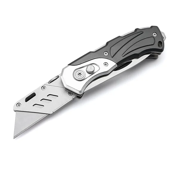 Stainless Steel Folding Knife with Belt Clip